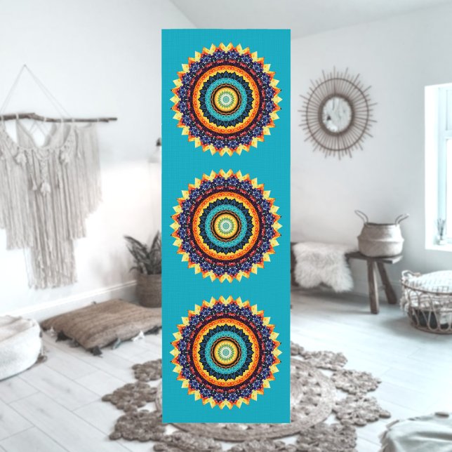 Floral Sun Mandala Yoga Mat (Creator Uploaded)