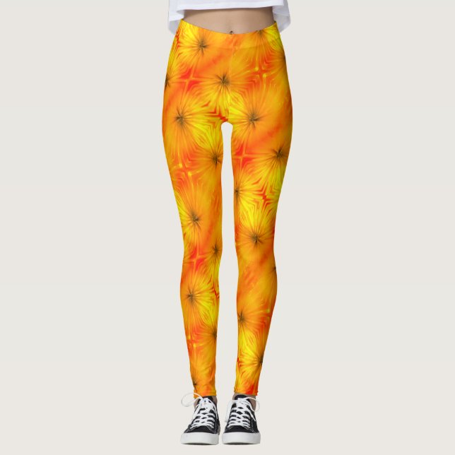 Floral Sunburst Leggings (Front)