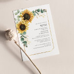 Floral Sunflower 50th Birthday Invitation<br><div class="desc">Celebrate the milestone of 50 with grace, elegance, and style with our custom sunflower 50th birthday party invitations! Designed specifically for this monumental occasion, our invitations blend the beauty of nature and color with modern typography. Customize by using our Personalize button to add the details of this birthday party invitation....</div>