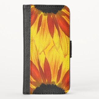 Floral Sunflower Abstract iPhone X Wallet Case