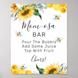 Sunflower Mimosa Bar AND Mom-osa Bar Sign