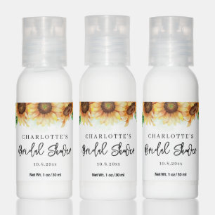 Floral Sunflower Botanical Bridal Shower Hand Lotion