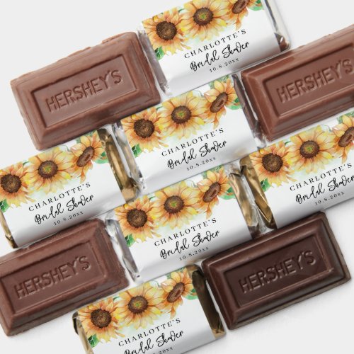 Floral Sunflower Bridal Shower Hersheys Miniatures