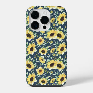 Floral sunflower case for iphone 14 pro
