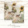 Floral Sunflower Daisy Rabbit Ephemera Decoupage Tissue Paper