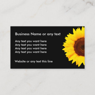 Floral Sunflower Design Business Card