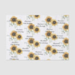 Floral Sunflower Eucalyptus 60th Birthday Custom Tissue Paper<br><div class="desc">Eucalyptus Sunflower Floral Script 60th Birthday tissue paper that you can easily customize with the name of the birthday girl and year by clicking the "Personalize" button. Featuring bright yellow floral and greenery and modern script typography</div>