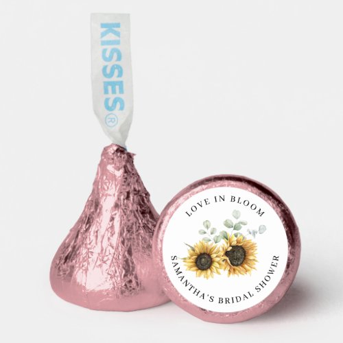 Floral Sunflower Eucalyptus Bridal Shower Treats Hersheys Kisses