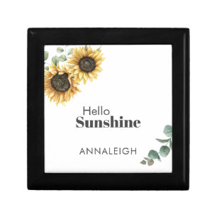 Floral Sunflower Eucalyptus Greenery Birthday Mom Gift Box