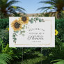 Floral Sunflower Eucalyptus Script Bridal Shower Sign