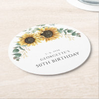 Floral Sunflower Greenery 50th Birthday Swag