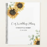 Floral Sunflower Greenery Botanical Wedding Planner<br><div class="desc">Floral Script Eucalyptus Sunflower wedding Planner. Featuring a beautiful rustic floral,  with modern simple typography on white background

TIP: Matching wedding suite cards like RSVP,   wedding programs,  banners,  tapestry,  gift tags,  signs,  and other wedding keepsakes and goodies are available in the collection below featuring this design.</div>
