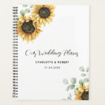 Floral Sunflower Greenery Botanical Wedding Planner<br><div class="desc">Floral Script Eucalyptus Sunflower wedding Planner. Featuring a beautiful rustic floral,  with modern simple typography on white background

TIP: Matching wedding suite cards like RSVP,   wedding programs,  banners,  tapestry,  gift tags,  signs,  and other wedding keepsakes and goodies are available in the collection below featuring this design.</div>