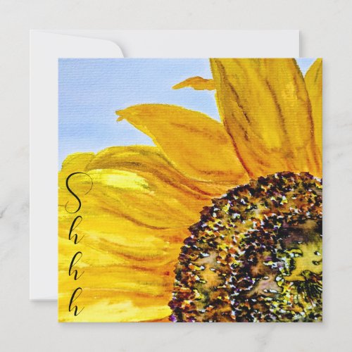 Floral Sunflower Surprise Birthday Party Invitation