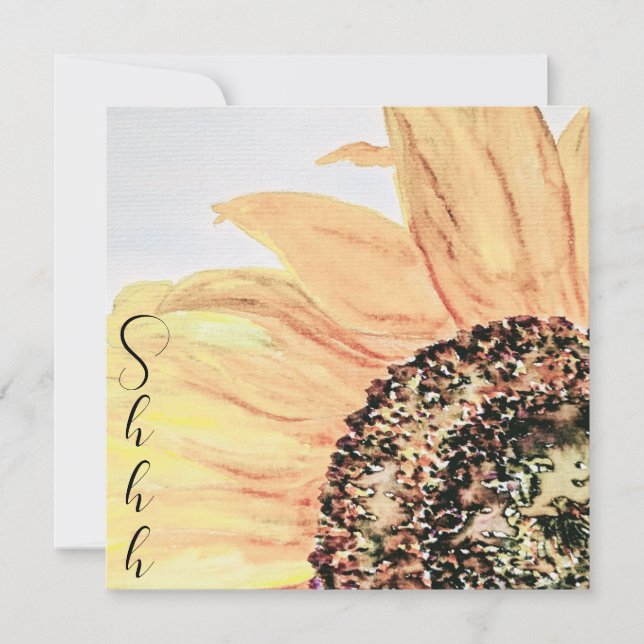 Floral Sunflower Surprise Birthday Party Invitation (Front)