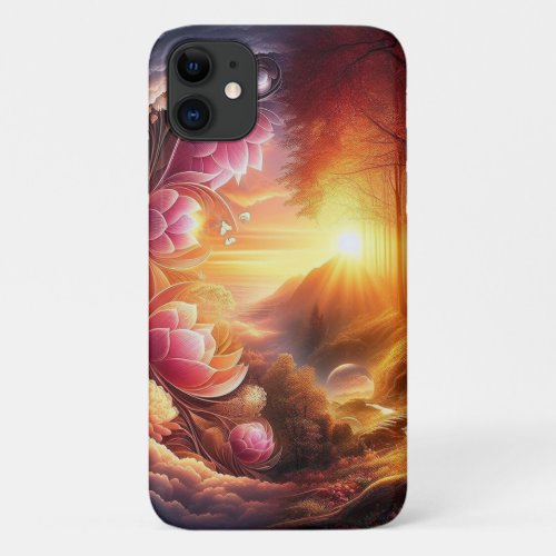 Floral Sunset iPhone 11 Case