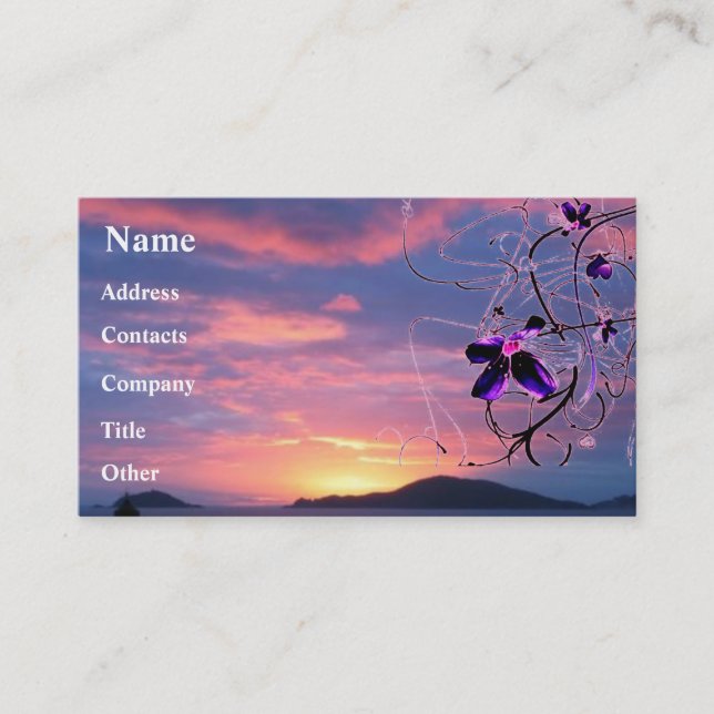Floral Sunshine Profile Card (Front)