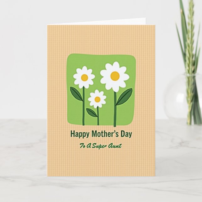Floral Super Aunt Card (Front)