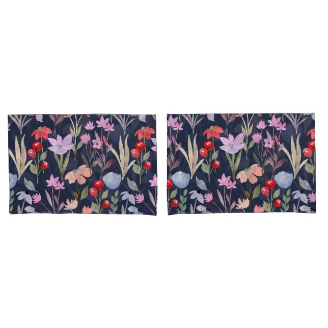 Floral Surface Pattern Fashion Botanical           Pillow Case (Front-Set)