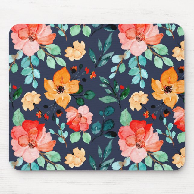 Floral Surface Pattern- Fashion Decorative Spring  Mouse Pad (Front)