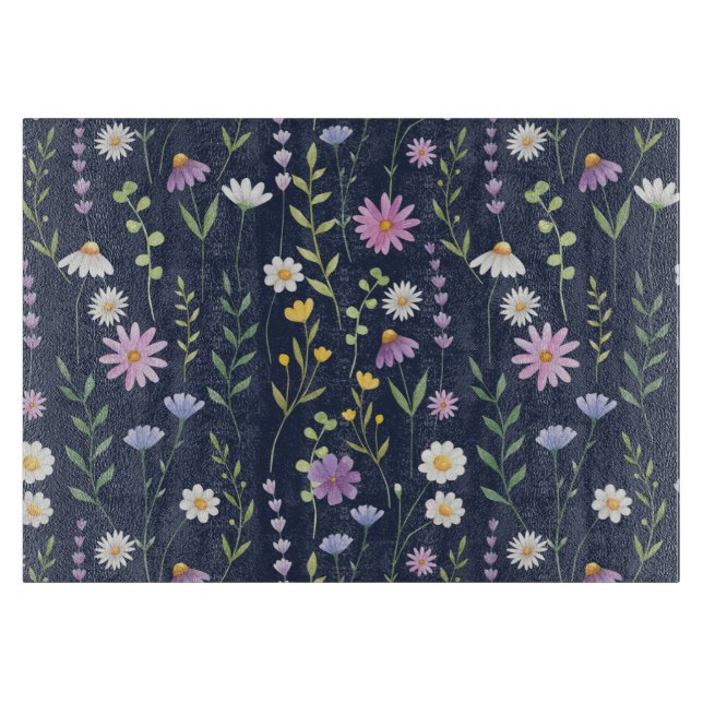 Floral Surface Pattern-Fashion Spring Flowers      Cutting Board (Front)