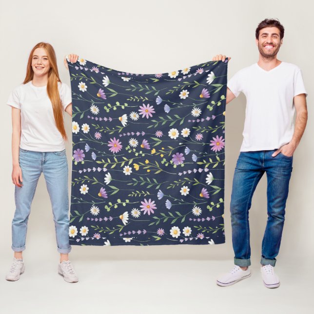Floral Surface Pattern-Fashion Spring Flowers    Fleece Blanket (In Situ)
