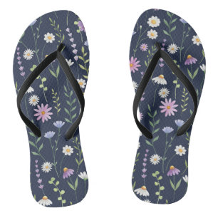 Floral Surface Pattern-Fashion Spring Flowers Flip Flops