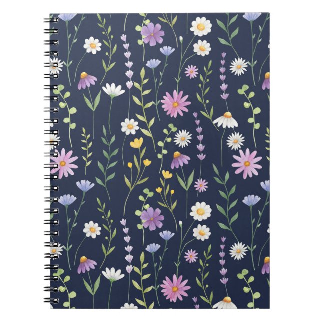 Floral Surface Pattern-Fashion Spring Flowers      Notebook (Front)