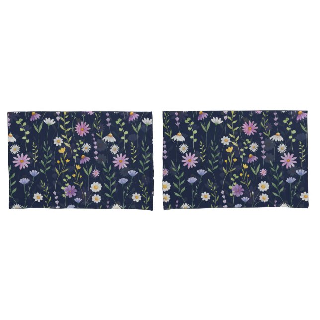 Floral Surface Pattern-Fashion Spring Flowers      Pillow Case (Front-Set)