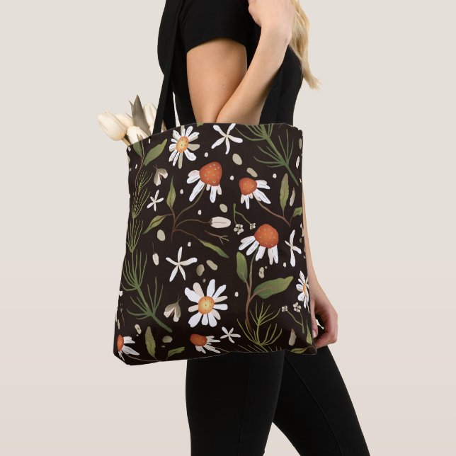 Floral Surface Pattern Fashion Spring     Tote Bag (Close Up)