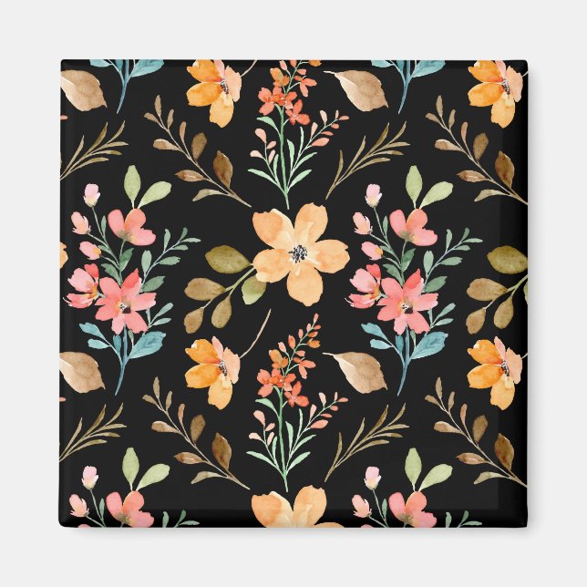 Floral Surface Pattern- Fashion Watercolor Spring  Magnet (Front)