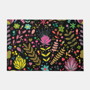 Floral Surface Pattern- Stylish Flowers Wallpaper Doormat