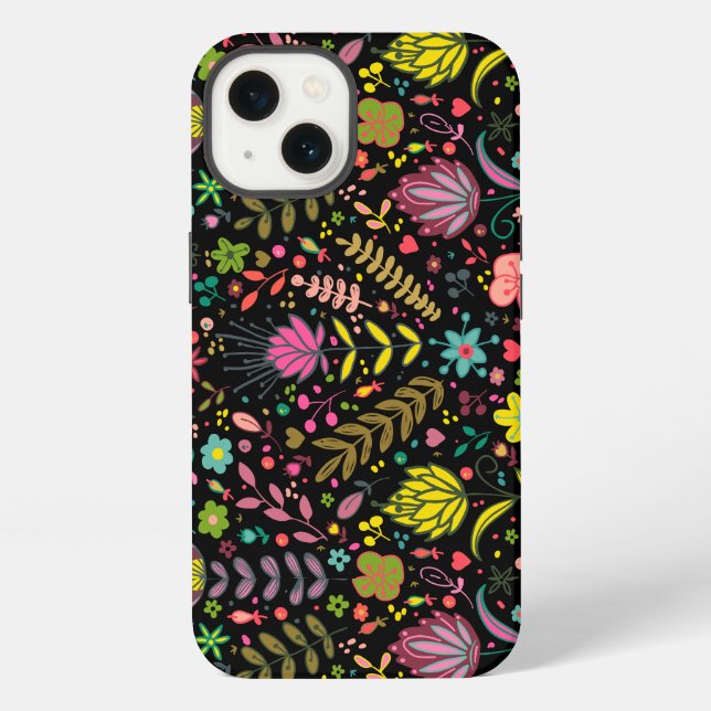 Floral Surface Pattern- Stylish Flowers Wallpaper  Iphone Case (Back)