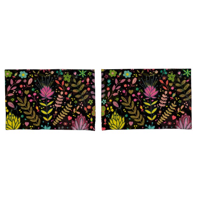 Floral Surface Pattern- Stylish Flowers Wallpaper  Pillow Case (Front-Set)