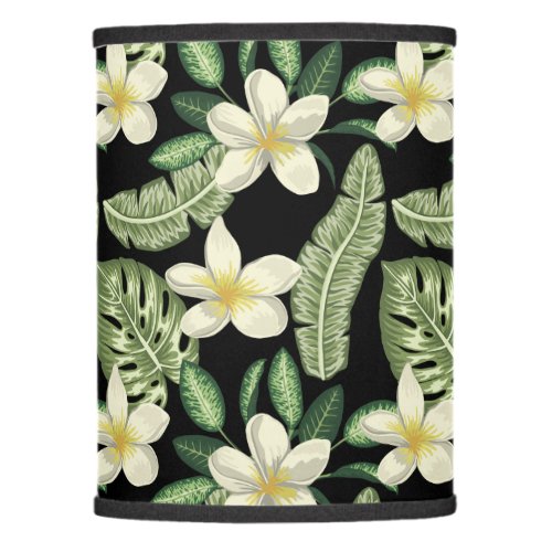 Floral surface pattern Tropical flowers and leaves Lamp Shade