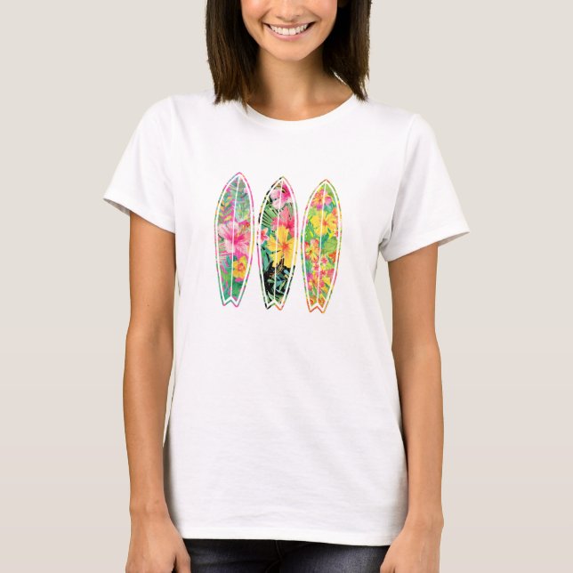 Floral Surfboards T-Shirt (Front)