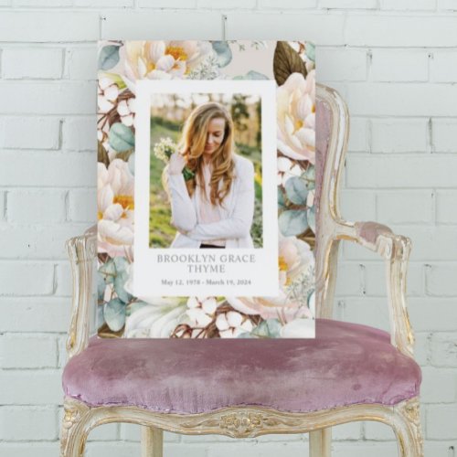 Floral Surround Photo Memorial Foam Board