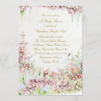 floral swan chic calligraphy baby shower