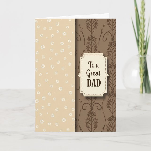 Floral Sweet Fathers Day Card (Front)