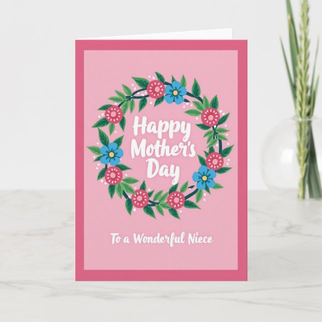 Floral Sweetest Mothers Day Card (Front)