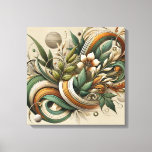 Floral Swirl Composition Canvas Print