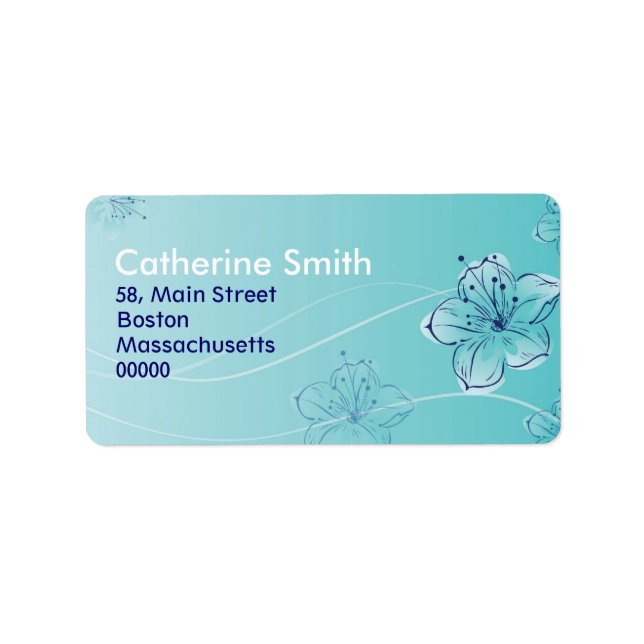 Floral Swirl Customizable Address Labels (Front)