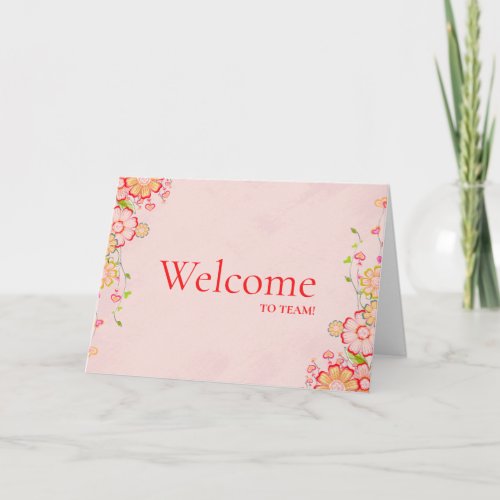 Floral Swirl Decorative Boarder with Welcome Card