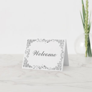 Floral Swirl Decorative Boarder with Welcome Card