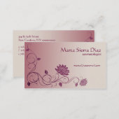 Floral Swirl Edge Business Card (Front/Back)