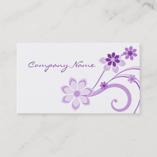Floral Swirls Business Card Lavender Business Card