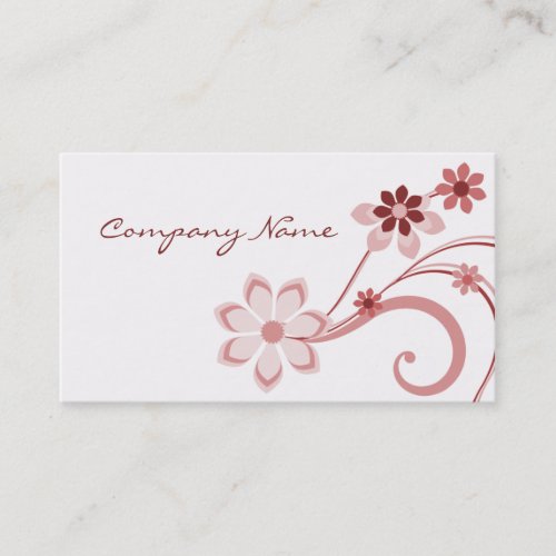 Floral Swirls Business Card Mauve Business Card