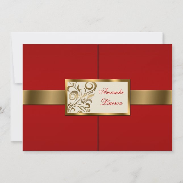 Floral Swirls Invitation (Front)