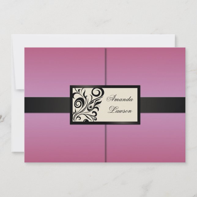 Floral Swirls Invitation (Front)