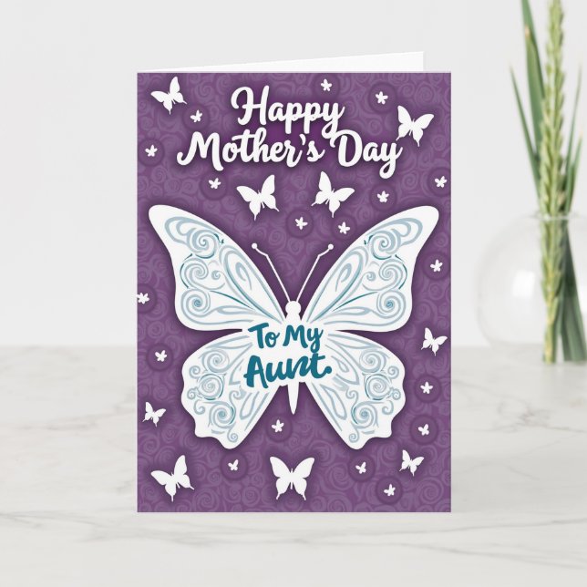 Floral Swirls Mothers Day Card (Front)